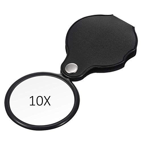 KINGMAS Mini 60x Microscope Magnifying with LED Light Pocket Jewelry Magnifier Jeweler Loupe with 10X Folding Pocket Magnifier