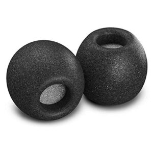 comply comfort plus tsx-400 memory foam earphone tips, noise reducing replacement earbud tips, secure fit (medium, 3 pair), black (29-40111-11)