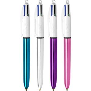 BOLIGRAFO BIC 4 COLORES SHINE BLISTER 3 UNIDADES