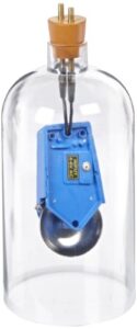 eisco labs bell in acrylic vacuum jar aparatus- electric bell operates at 4-6v dc