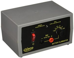 eisco labs battery eliminator, 1a max - 1.5, 3, 4.5, 6, 9, or 12v