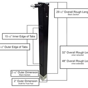 Powered 5th Wheel Landing Gear Leg Set