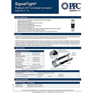 50-Pack RG6 Quad Compression Connectors PPC EX6XL Approved for Most Satellite or Cable Coax