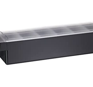 Tablecraft (102) 6-Compartment Black Plastic Condiment Holder