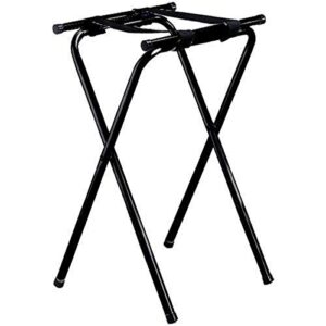 tablecraft 31" double bar metal folding tray stand | commerical quality for restaurant use