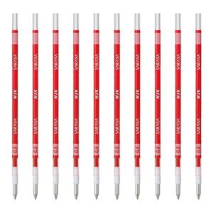 zebra brnjk5r ballpoint pen refill, prefeel, sarasa njk-0.5 lead, red, 10 pieces