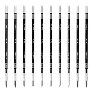 zebra brnjk5bk prefer sarasa njk-0.5 ballpoint pen refills, black, 10 pieces