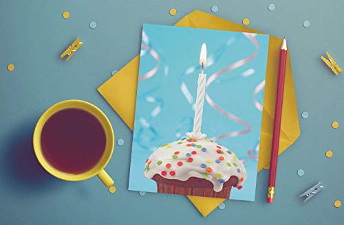 Note Card Cafe Happy Birthday Card Assortment with Yellow Envelopes | 144 Pack | 6 It's Your Birthday Designs | Blank Inside, Glossy Finish | Bulk Set for Greeting Cards, Occasions, Birthdays