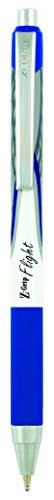 Zebra Pen Z-Grip Flight Retractable Ballpoint Pen, Bold Point, 1.2mm, Blue Ink, 12-Count