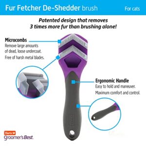 Hartz Groomer's Best Fur Fetcher De-Shedder Cat Brush,Black