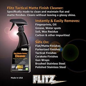 Flitz FM 11506 Flat Matte Finish Cleaner, 16 oz. Spray Bottle , Black