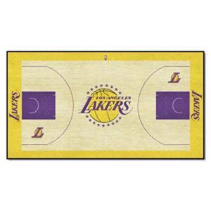 fanmats 9298 los angeles lakers large court runner rug - 30in. x 54in.