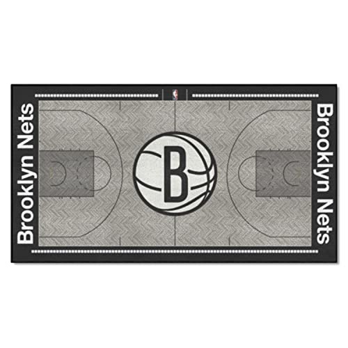 FANMATS - 9338 NBA Brooklyn Nets Nylon Face NBA Court Runner-Large 29.5x54