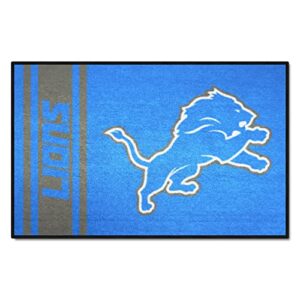 fanmats 8241 detroit lions starter mat accent rug - 19in. x 30in. | sports fan home decor rug and tailgating mat uniform design