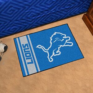 FANMATS 8241 Detroit Lions Starter Mat Accent Rug - 19in. x 30in. | Sports Fan Home Decor Rug and Tailgating Mat Uniform Design