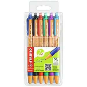 ballpoint - stabilo pointball - wallet of 6 - assorted colors