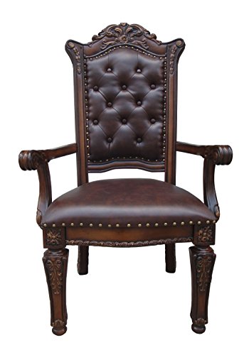 ACME Vendome Arm Chair, Cherry Finish, Set of 2