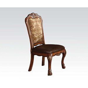 acme dresden side chair, cherry oak finish, set of 2