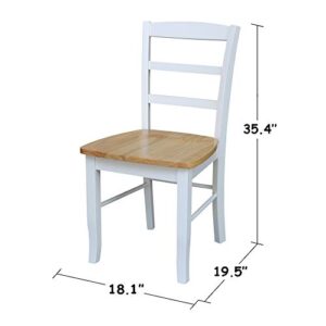 International Concepts Dining Set, 30", White/Natural