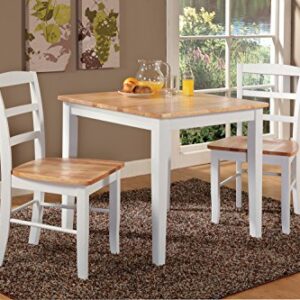 International Concepts Dining Set, 30", White/Natural