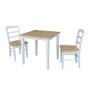 International Concepts Dining Set, 30", White/Natural