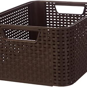 Curver Style M - Storage Boxes & Baskets (Storage Basket, Brown, Rattan, Monotone, Bathroom, Bedroom)