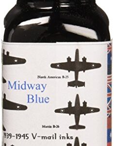 Noodler's Ink Fountain Pen Bottled Ink, 3oz, VMail Midway Blue