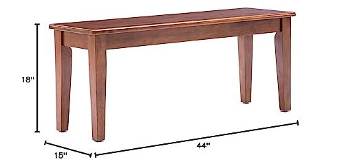 Boraam Shaker Bench, Walnut