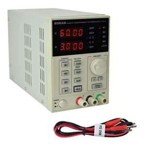 korad ka6003p - programmable precision variable adjustable 60v, 3a dc linear power supply digital regulated lab grade