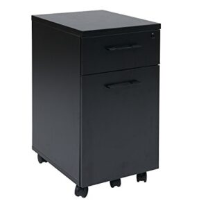 Pro-Line II/OSP Designs PRD3085-BLK Prado Mobile File in with Hidden Drawer and Castors, Black