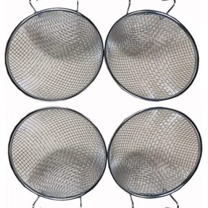 Mcage Lot of 4 Galvanized Steel Bird Canary Finch Wire Nest with Cage Hook Include Soft Felt Pads