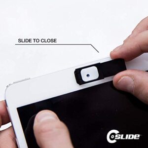 C-SLIDE 1.0 Webcam Cover Slide | Sliding Laptop Camera Blocker | 1.5” x 0.5” by 1.5mm Thin | Camera Blocker for Computers, Tablets, Echos, Chromebook & More | Make Security a Priority | Black