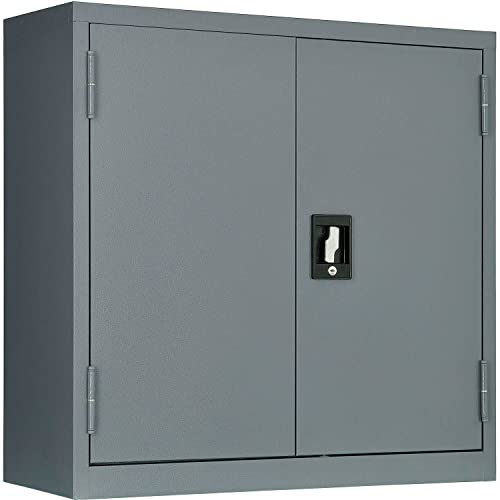 Global Industrial Assembled Wall Storage Cabinet, 30x12x30, Gray