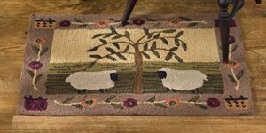park designs willow and sheep hooked rug