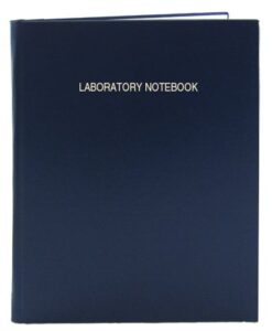bookfactory lab notebook/laboratory notebook - 96 pages (.25" grid format) 8 7/8" x 11 1/4", blue cover, smyth sewn hardbound (lirpe-096-lgr-a-lbt1-r)