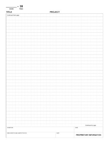 BookFactory Lab Notebook/Laboratory Notebook - 96 Pages (.25" Grid Format) 8 7/8" x 11 1/4", Blue Cover, Smyth Sewn Hardbound (LIRPE-096-LGR-A-LBT1-R)