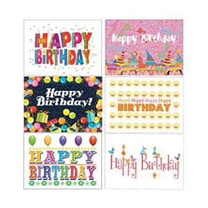 Stonehouse Collection 24 Pack Birthday Card Assortment of 5x7 Cards - Boxed Set of 24 Cards & Envelopes - Blank Birthday Cards - Great For Office Birthdays -USA Made