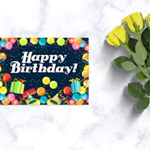 Stonehouse Collection 24 Pack Birthday Card Assortment of 5x7 Cards - Boxed Set of 24 Cards & Envelopes - Blank Birthday Cards - Great For Office Birthdays -USA Made