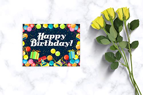 Stonehouse Collection 24 Pack Birthday Card Assortment of 5x7 Cards - Boxed Set of 24 Cards & Envelopes - Blank Birthday Cards - Great For Office Birthdays -USA Made