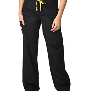 WonderWink Women's Origins Sierra Scrub Pant, Black, Medium