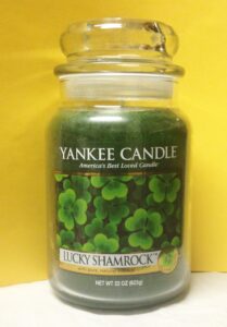 yankee candle large jar 22 oz. "lucky shamrock"
