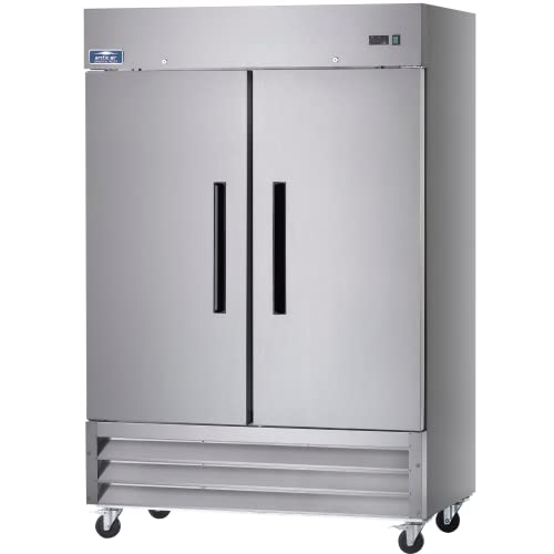 Arctic Air AR49 54" Two Section Two Solid Doors Reach-in Commercial Refrigerator, 49 Cubic Feet, 115v, Stainless Steel