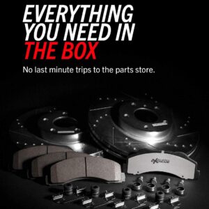 Power Stop K4593-36 Rear Z36 Truck & Tow Brake Kit, Carbon Fiber Ceramic Brake Pads and Drilled/Slotted Brake Rotors