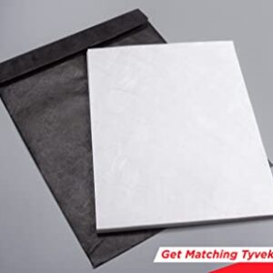 JAM PAPER Tyvek 14lb Tear-Proof Paper (55 gsm) - Pack of 50 Sheets - 8.5 x 11 - Waterproof White Paper