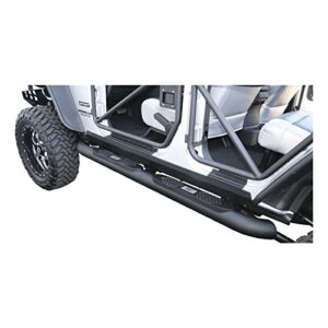 ARIES AL231007 Big Step 4-Inch Round Black Aluminum Nerf Bars, Select Jeep Wrangler JK