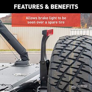 ARIES 256TBL Spare Tire Carrier Third Brake Light Extension Bracket, Select Jeep Wrangler JK