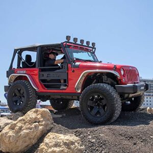 ARIES AR15009 Black Aluminum Front Jeep Wrangler JK Tube Half Doors