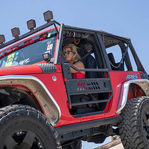 ARIES AR15009 Black Aluminum Front Jeep Wrangler JK Tube Half Doors