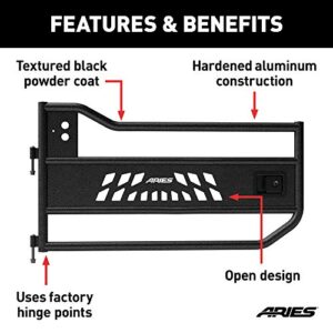 ARIES AR15009 Black Aluminum Front Jeep Wrangler JK Tube Half Doors