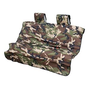 aries 3146-20 seat defender 58-inch x 55-inch camo waterproof universal bench car seat cover protector
